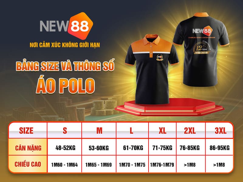NEW88 VIP - Nhận Quà Tri Ân Nhân Ngày Sinh Nhật 19 Áo polo với chất liệu coolmax mềm mại và 3 gam màu tươi trẻ