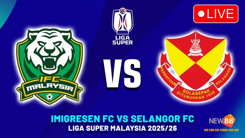 Cầu thủ Imigresen chiến đấu với cầu thủ Selangor để giành quyền kiểm soát bóng Cầu thủ Imigresen chiến đấu với cầu thủ Selangor để giành quyền kiểm soát bóng